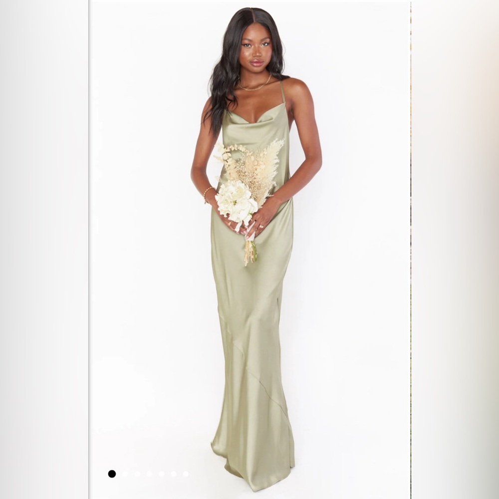 Show Me Your Mumu - Tuscany Maxi Slip Dress in moss green.